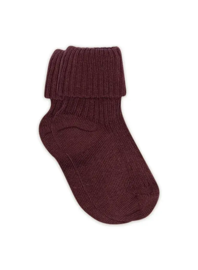 Cotton Rib B Socks 36 | Grape Skin