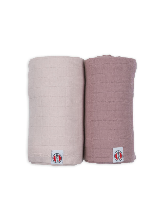Swaddle 2- pack Solid | Powder/Rose