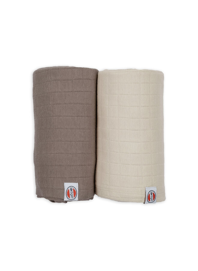 Swaddle 2- pack Solid | Birch/Buffalo
