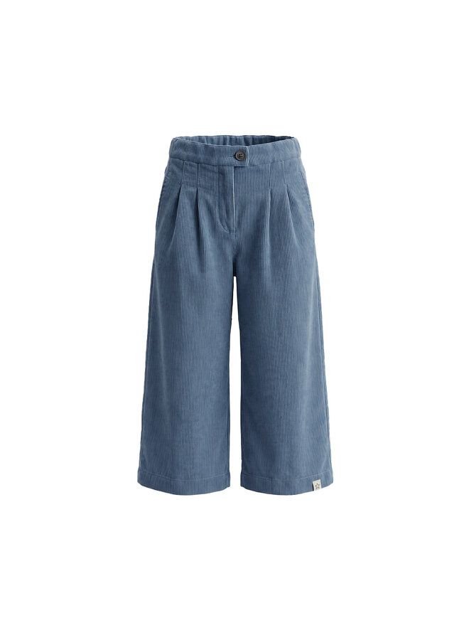 Rib Denim | Wide Leg Pants