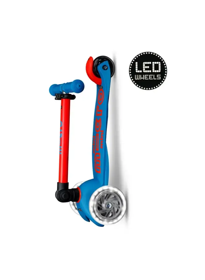 Mini Micro Step Inklapbaar LED | Blauw/Rood 2-6 jaar