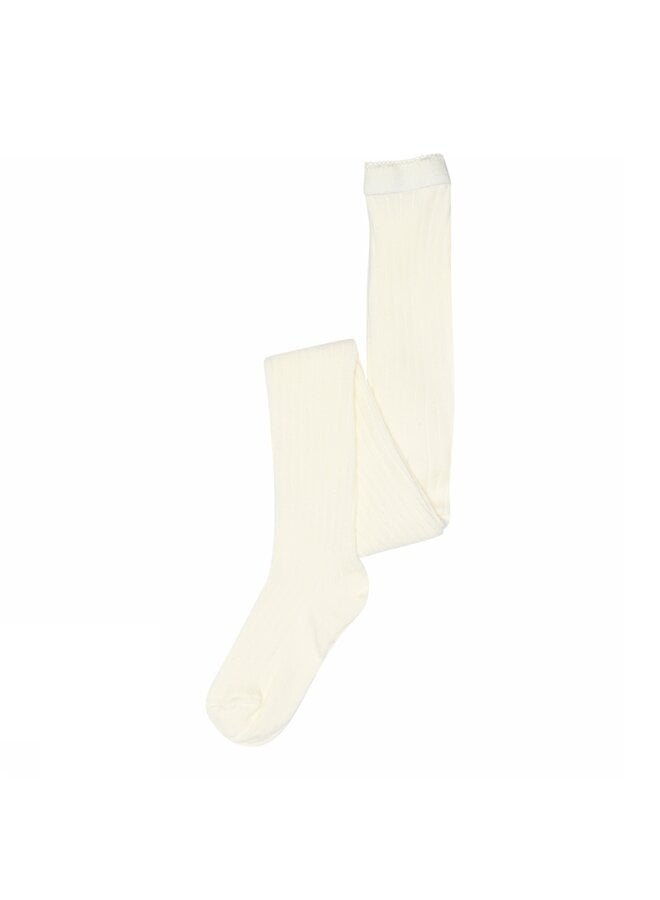 Cotton Rib Tights 1 | White