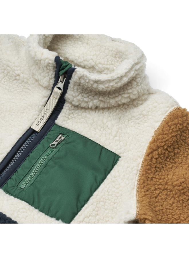 Nolan Pile Jacket - Classic navy multi mix