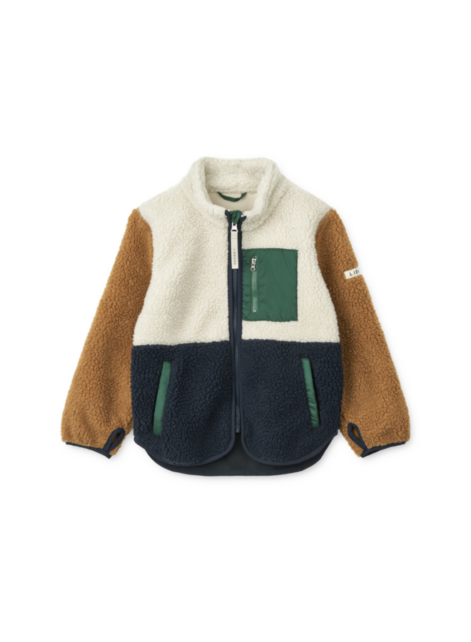 Nolan Pile Jacket - Classic navy multi mix