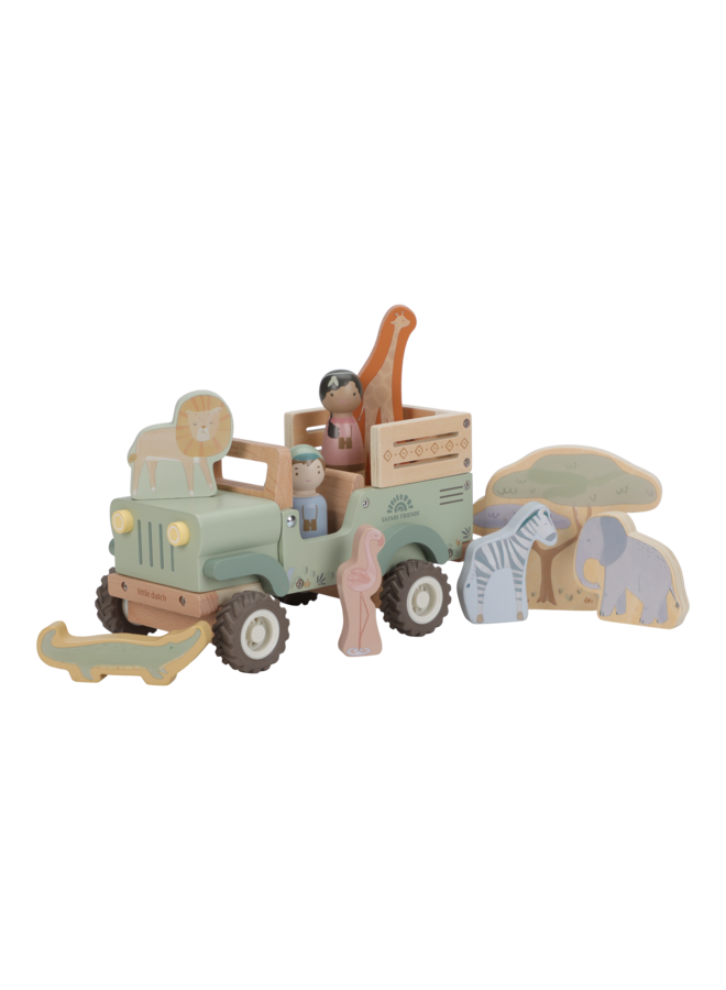 Little Dutch | Houten Safari Auto Met Dieren