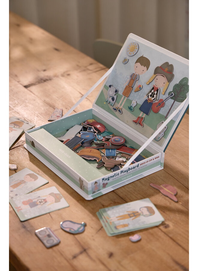 Little Dutch | Magnetisch Speelbord | Dress Up - Jim & Rosa