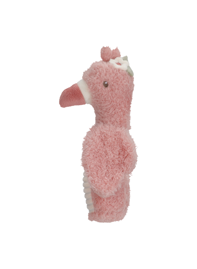 Little Dutch | Knijpspeeltje met rammel Flamingo - Safari Friends