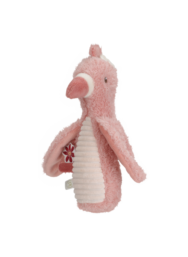 Little Dutch | Knijpspeeltje met rammel Flamingo - Safari Friends