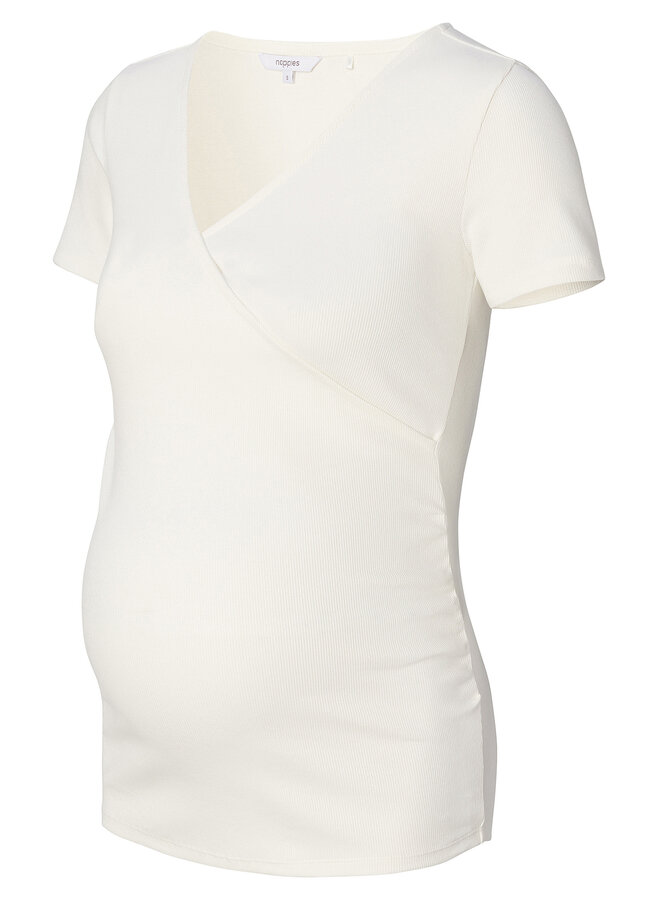 Noppies - Sanson nursing rib top SS - Cream
