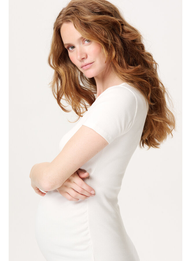 Noppies - Sanson nursing rib top SS - Cream