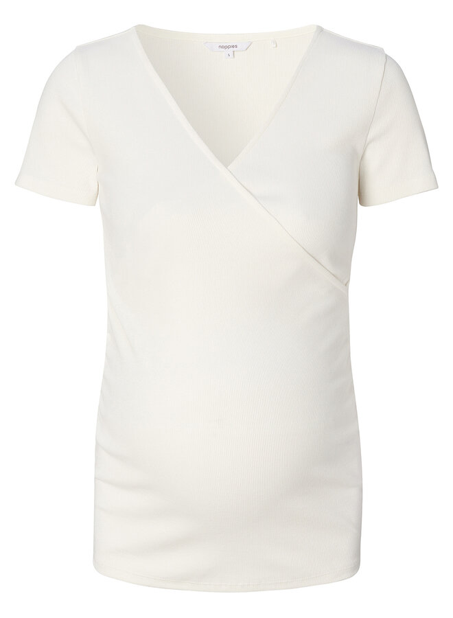 Noppies - Sanson nursing rib top SS - Cream