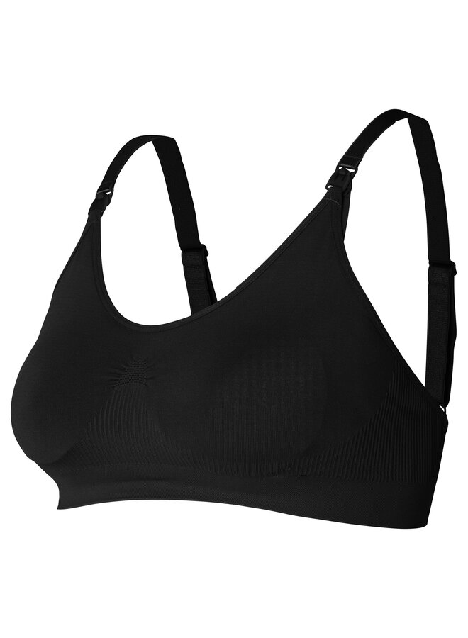 Cleo Seamless Padded Nursing Bra | Black