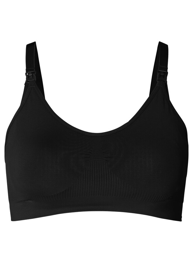 Cleo Seamless Padded Nursing Bra | Black