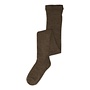 Wool rib tights | Brown Melange