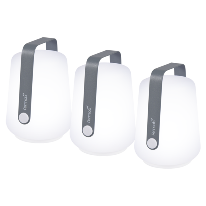 Fermob Balad Table Lamp Set van 3 H.12 cm Storm Grey
