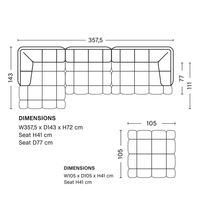 HAY Quilton - Sofa Combinatie 17 - Hallingdal 116