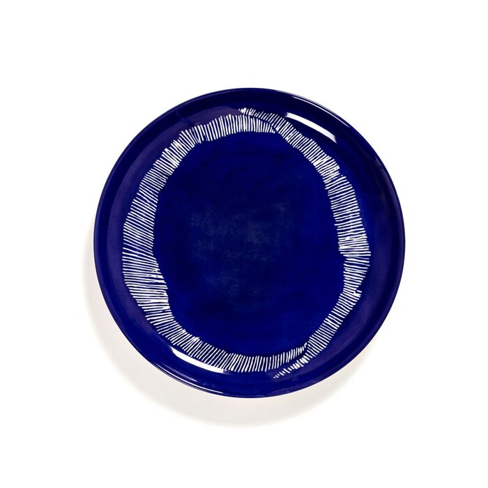 Serax FEAST Starter Plate Dark Blue - White Stripes