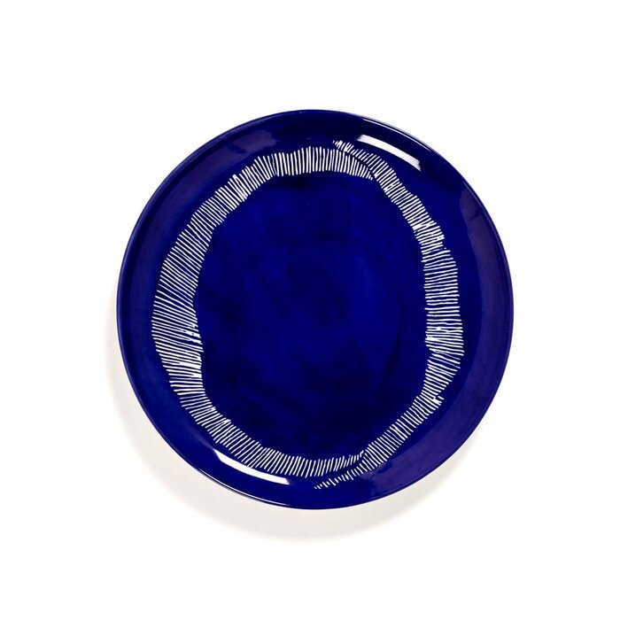 Serax FEAST Dinner Plate Dark Blue With Stripes