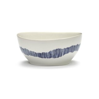 Serax FEAST Bowl S White  - Stripes Blue