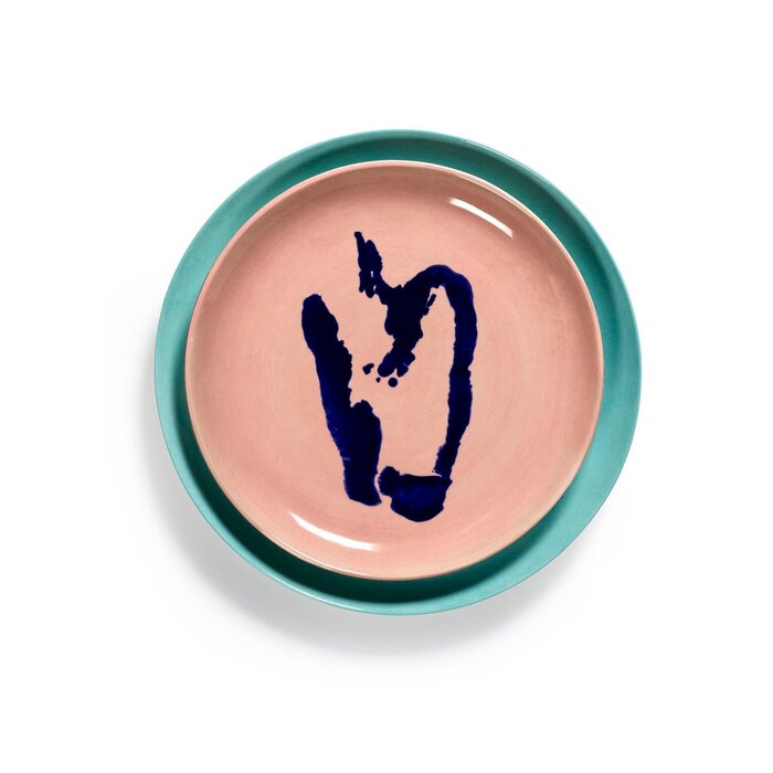 Serax FEAST Starter Plate Delicious Pink Blue Pepper