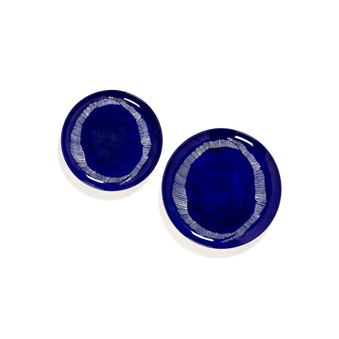 Serax FEAST Starter Plate Dark Blue - White Stripes