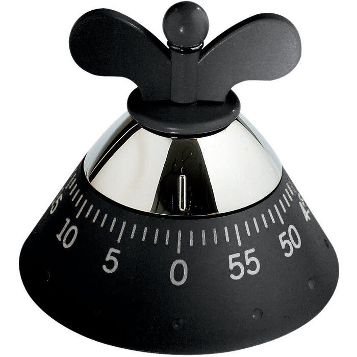 Alessi Kitchen Timer Black