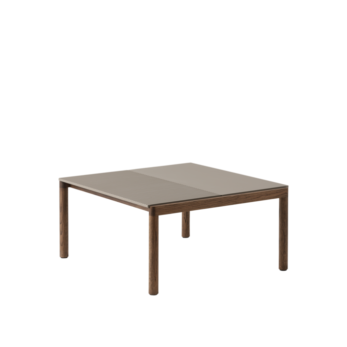 Muuto Couple Coffee Table 1 Plain 1 Wavy 84,5 x 80 cm