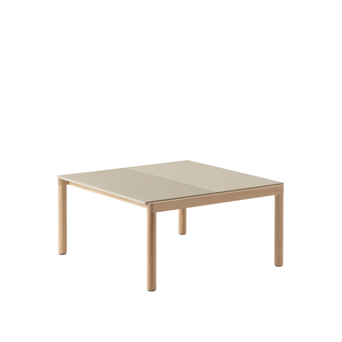 Muuto Couple Coffee Table 1 Plain 1 Wavy 84,5 x 80 cm