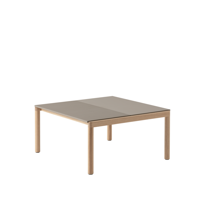 Muuto Couple Coffee Table 1 Plain 1 Wavy 84,5 x 80 cm