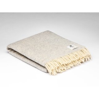 McNutt of Donegal Plaid Grey Cloud Heritage Tweed 200 x 145 cm