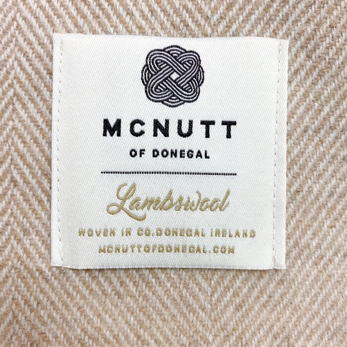 McNutt of Donegal Plaid Basswood Herringbone 200 x 145 cm