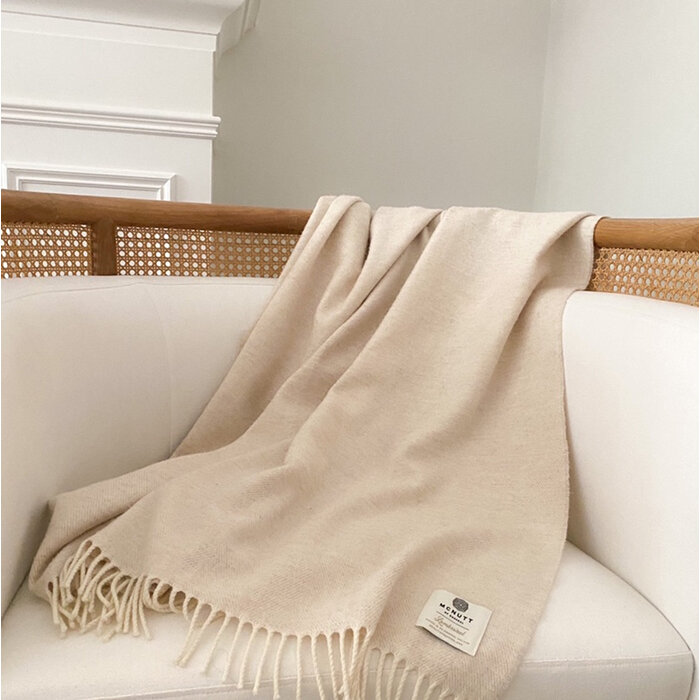 McNutt of Donegal Plaid Linen Herringbone 200 x 145 cm