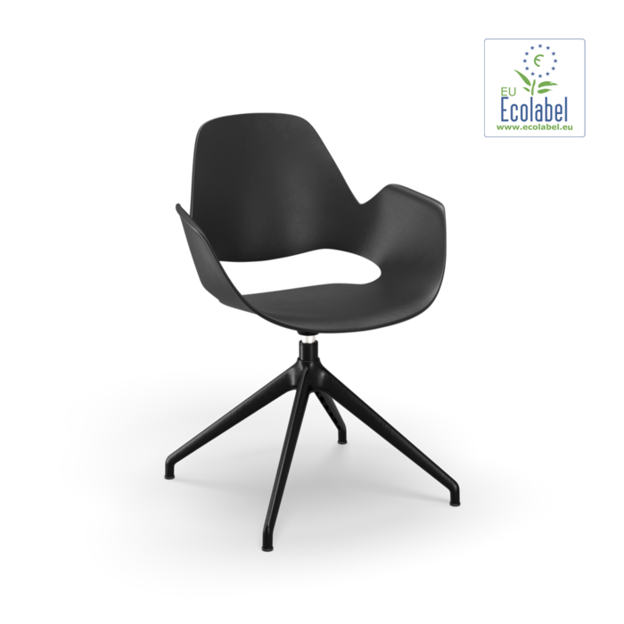 HOUE Falk Chair Four Star Return Swivel Black