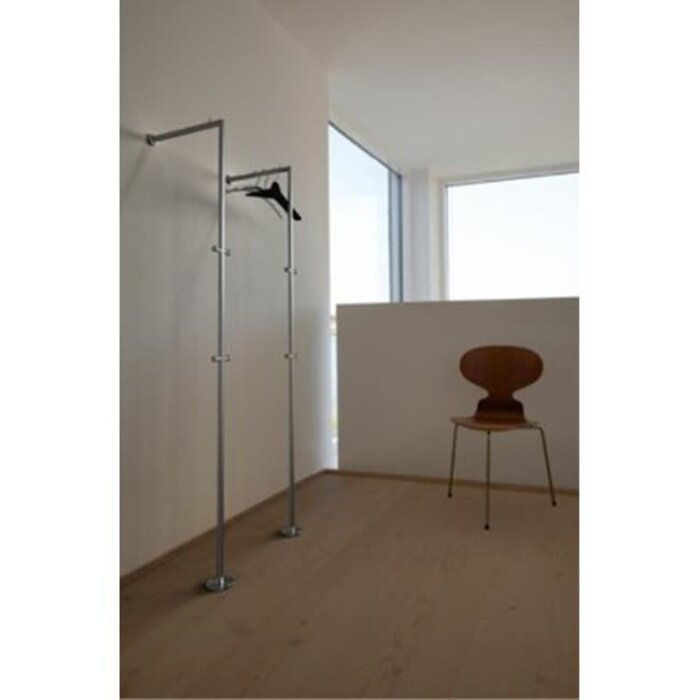 Frost Denmark Hall Stand 1177 Wallmounted Matt Black/Polished