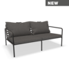 Avon 2-Seater Sofa - Black Frame