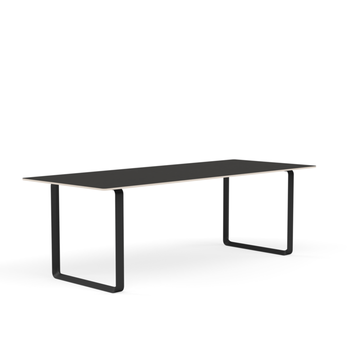 Muuto 70/70 Table - Black Linoleum/Plywood
