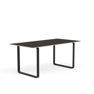 Muuto 70/70 Table - Black Linoleum/Plywood