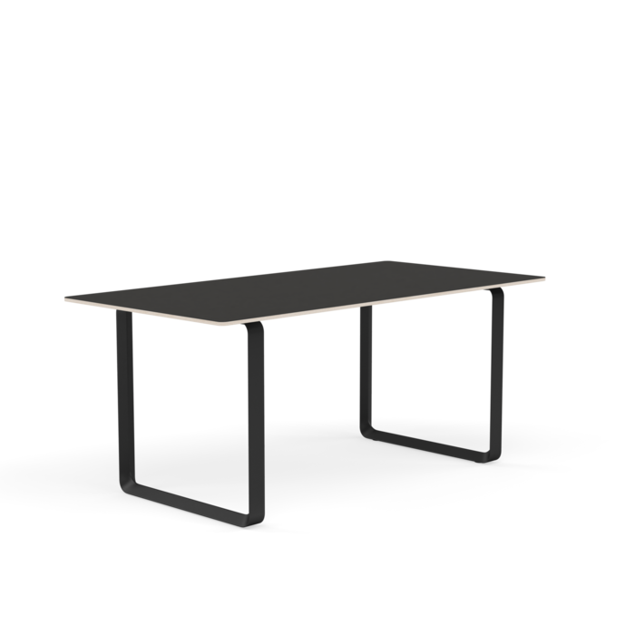 Muuto 70/70 Table - Black Linoleum/Plywood