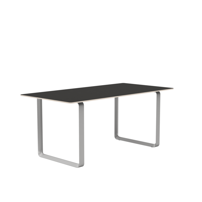 Muuto 70/70 Table - Black Linoleum/Plywood