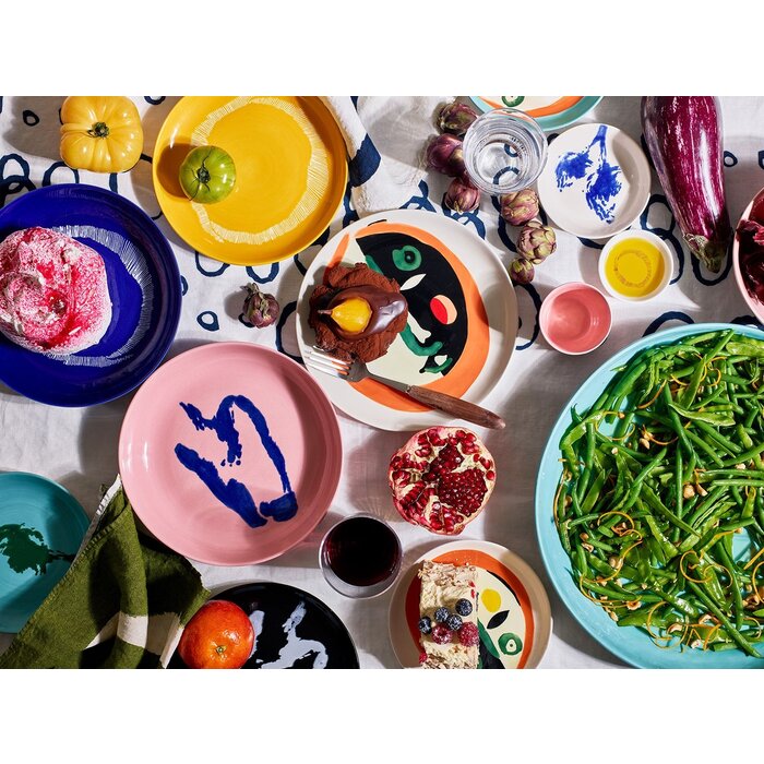 Serax FEAST Dinner Plate Dark Blue With Stripes