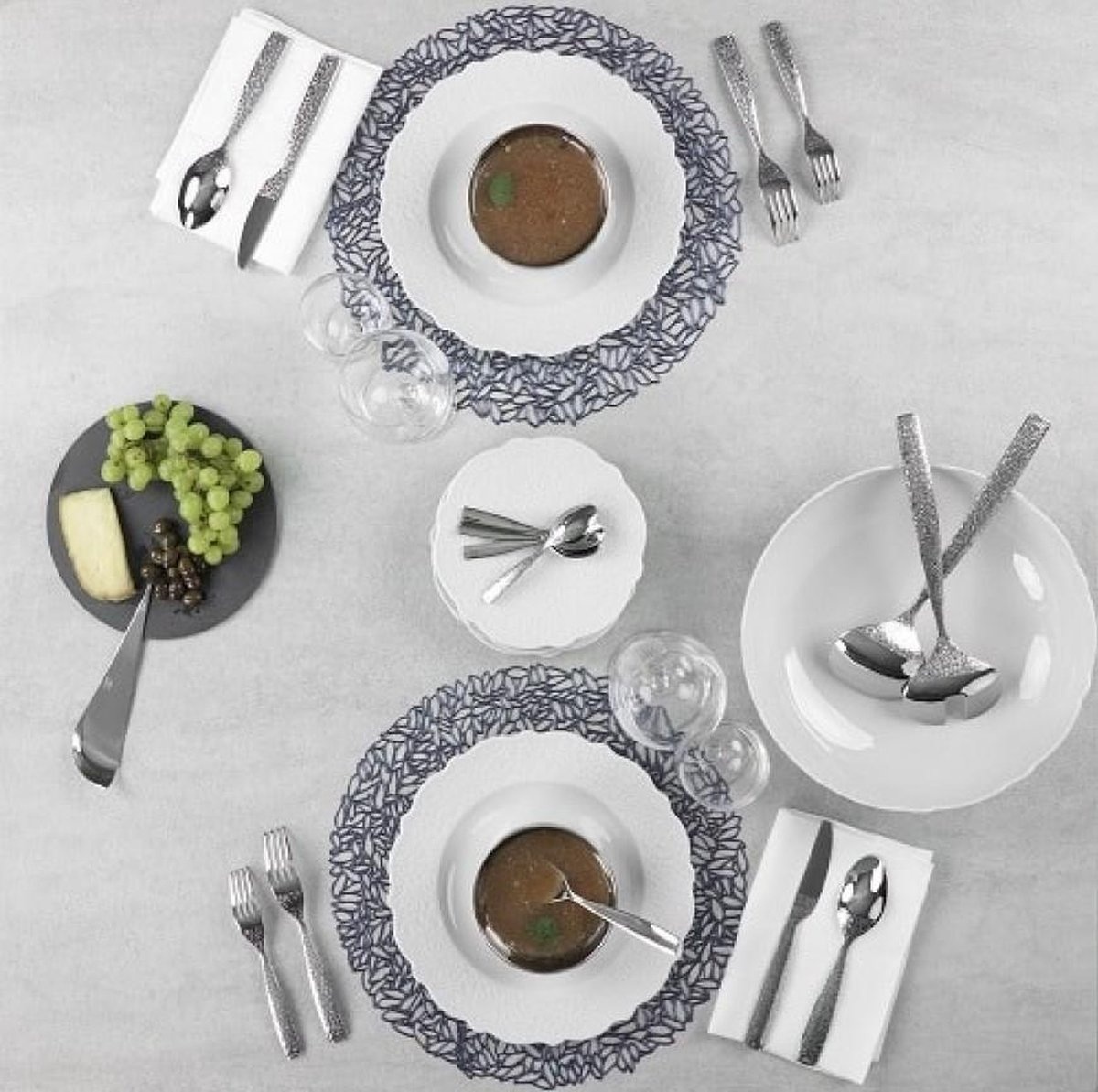 MW01/5 DRESSED PLATO DE POSTRE PORCELANA JUEGO 4 PIEZAS | ALESSI