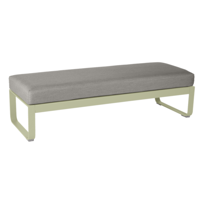 Fermob Bellevie 2-Seater Ottoman Grey Taupe Cushion