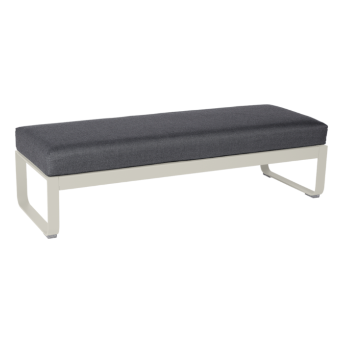 Fermob Bellevie 2-Seater Ottoman Graphite Grey Cushion
