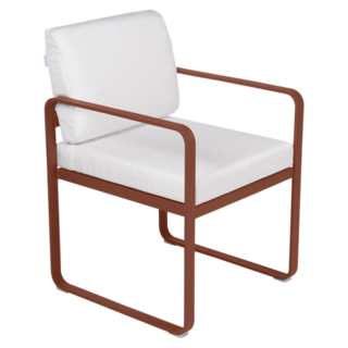 Fermob Bellevie Dining Armchair Off-White Cushion