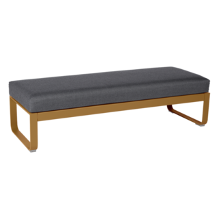 Fermob Bellevie 2-Seater Ottoman Graphite Grey Cushion