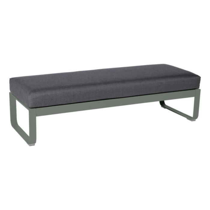 Fermob Bellevie 2-Seater Ottoman Graphite Grey Cushion