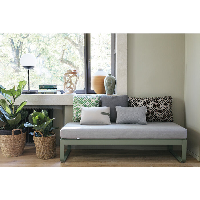 Fermob Bellevie 2-Seater Ottoman Graphite Grey Cushion