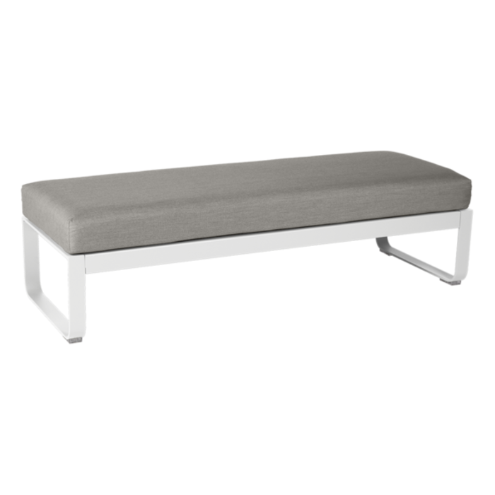 Fermob Bellevie 2-Seater Ottoman Grey Taupe Cushion