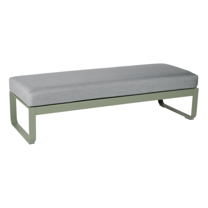 Fermob Bellevie 2-Seater Ottoman Grey Taupe Cushion