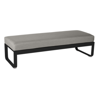Fermob Bellevie 2-Seater Ottoman Grey Taupe Cushion